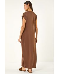 Roman - Button Detail Shirt Midi Dress - Lyst