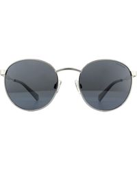 Polaroid - Round Palladium Mirror Polarized Sunglasses Metal - Lyst