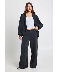 Boohoo - Washed Oversized Zip Through Hoodie Tracksuit - Lyst