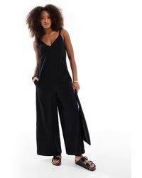 ASOS - Twist Shoulder Jumpsuit - Lyst