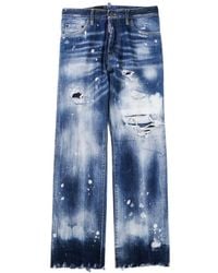 DSquared² - Roadie Jean Distressed Denim Pants Cotton - Lyst