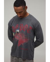 BoohooMAN - Regular Fit Depot Western Graphic Washed Long Sleeve T-Shirt - Lyst
