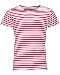 Sol's - Miles Striped Short Sleeve T-Shirt Cotton - Lyst
