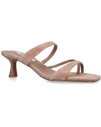 Steve Madden - Suede Ajay Nude Sandals - Lyst