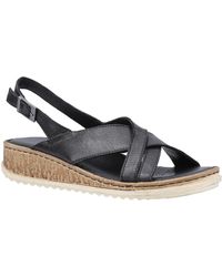Hush Puppies - Elena Cross Over Wedge Sandals - Lyst