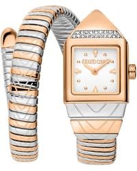 Roberto Cavalli - Snake Stainless Steel Two Tone Color Watch - Lyst