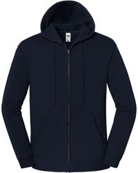 Fruit Of The Loom - Iconic Premium Full Zip Hoodie (Deep) - Lyst