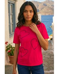 Roman - Embellished Heart T-Shirt - Lyst