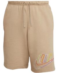 Nike - Lichtbruine Short Met Veelkleurig Swoosh-logo Van - Lyst