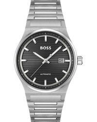 BOSS - Grijze Rvs Dress Watch - Lyst