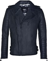 Infinity Leather - Biker Quilted Brando Motorcycle Jacket - Lyst