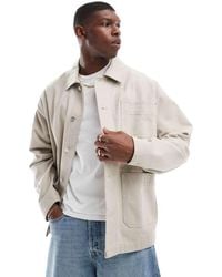ASOS - Washed Twill Worker Jacket - Lyst