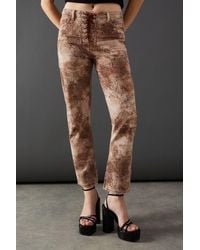 Warehouse - Denim Lace Up Straight Leg Jean - Lyst