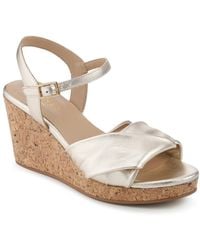 Jones Bootmaker - Iva Leather Wedge Heel Sandals - Lyst