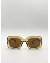 SVNX - Chunky Frame Oversized Rectangle Sunglasses - Lyst