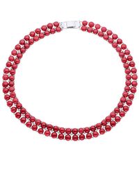 Ateliers Saint Germain - Necklace 2 Rows Of Real Freshwater Pearls 4 Mm - Lyst