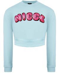 Nicce London - Long Sleeve Light Caddel Cropped Sweatshirt 211 2 03 01 0315 - Lyst