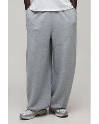 BoohooMAN - Extreme Wide Leg Exposed Seam Toggle Hem Jogger - Lyst