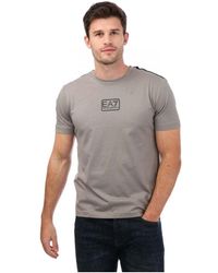 EA7 - Men's Emporio Armani Logo T-shirt In Grey - Lyst