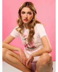 Pink Vanilla - Cowboy Boot Embellished T-Shirt - Lyst