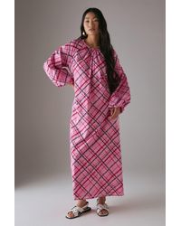 Warehouse - Petite Cotton Trapeze Smock Midi Dress - Lyst