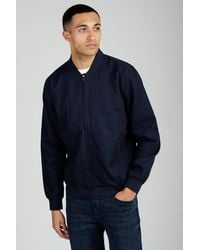 Kensington Eastside - Cotton Twill Bomber Jacket With Embroidered Logo - Lyst