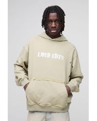 BoohooMAN - Oversized Paint Splatter Limited Edition Loopback Hoodie - Lyst