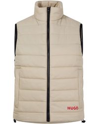 HUGO - Brentino Sleeveless Full Zip Gilet - Lyst