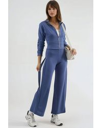 Hiccup - Modal Touch High Waist Wide Leg Two-Piece Set With Zipper Collar - Lyst