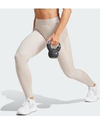 adidas - Hyperglam Full-Length Emboss Leggings - Lyst