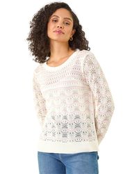 Roman - Stripe Wave Knit Jumper - Lyst
