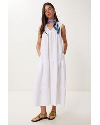 Happiness İstanbul - Frilly V-Neck Midi Dress - Lyst