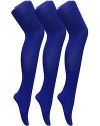 Sock Snob - 3 Pair Multipack Coloured Opaque 80 Denier Tights - Lyst