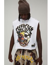 BoohooMAN - Oversized Shrunken Fit Official Graphic Tank - Lyst