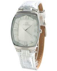 Chronotech - Silver Leather Watch - Lyst