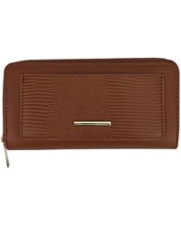 Black Moon - Ladies Faux Leather Wallet Large Textured Purse With Metal Detail Organiser - Lyst