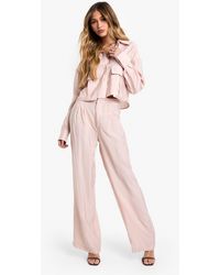 Boohoo - Fluid Straight Leg Trousers - Lyst