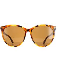 Tom Ford - Round Havana Blonde Maxim Ft0787 - Lyst