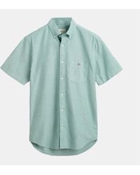 GANT - Regular-Fit Classic Short Sleeves Oxford Shirt - Lyst