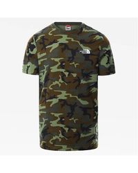 The North Face - Short Sleeve Simple Dome T-shirt Thyme Brushwood Camo Print Cotton - Lyst