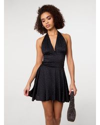 Pink Vanilla - Diamante Slinky Halter Dress - Lyst