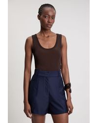 Karen Millen - Tailored Satin Shorts - Lyst