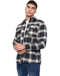Duck and Cover - Francore Checked Overshirt Cotton - Lyst