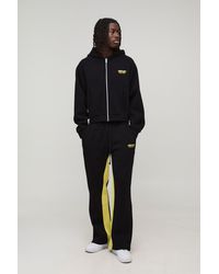 BoohooMAN - Shrunken Fit Ofclman Flare Zip Through Hooded Tracksuit - Lyst