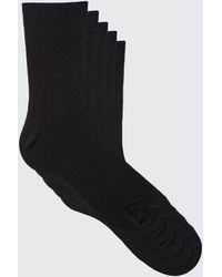 Boohoo - 5 Pack Plain Socks - Lyst