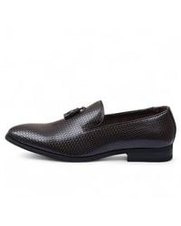 Infinity Leather - Formal Tassel Loafers Slip-On Shoes Faux Leather - Lyst