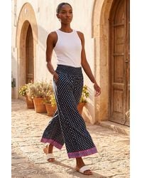 Roman - Petite Border Print Cropped Trouser - Lyst