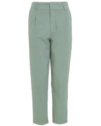 Quiz - Petite Khaki High Waisted Tapered Trousers - Lyst