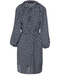 Conquista - Belted Print Dress With Pockets - Lyst