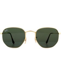 Ray-Ban - Sunglasses Hexagonal 3548N 001 G-15 Metal - Lyst